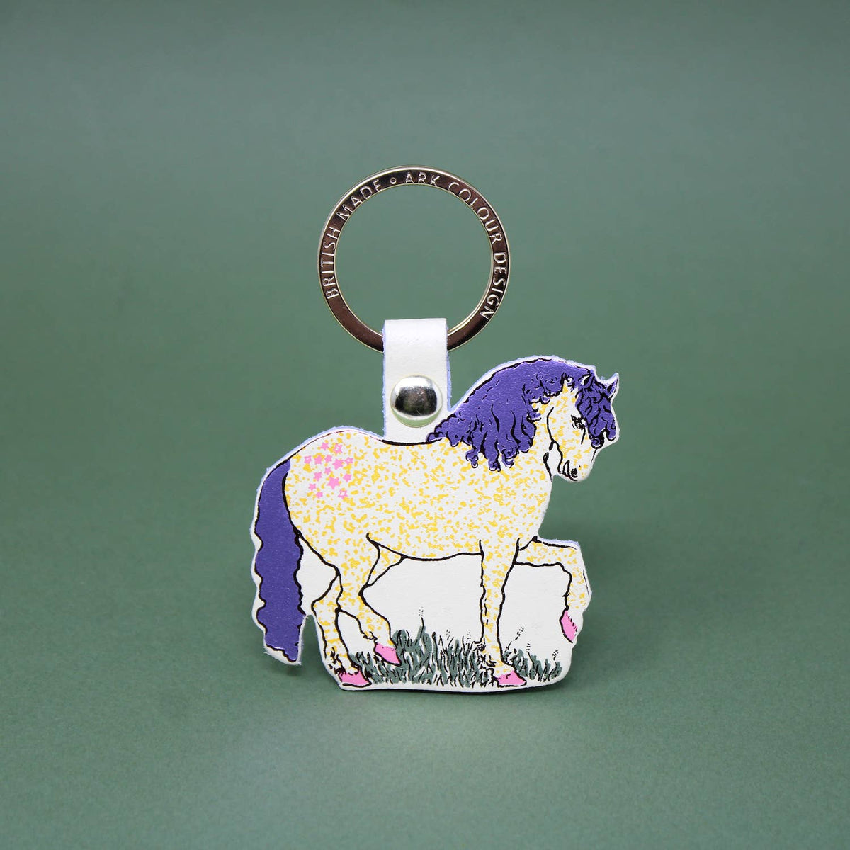 Leather Key Fob; Horse | Ark Colour Design