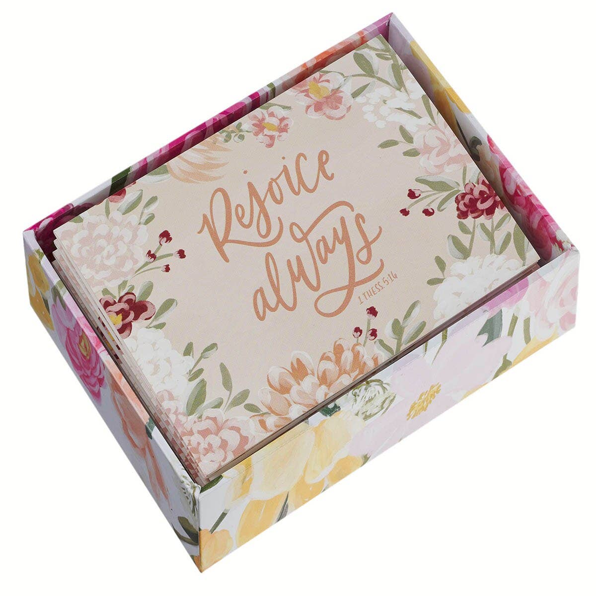 Boxed Greeting Cards; Rejoice Always (4 Scripture Designs, 20 Cards)