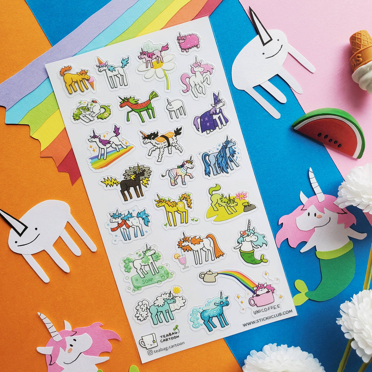 Stickii Sticker Sheet; Uni-cool Hybrids