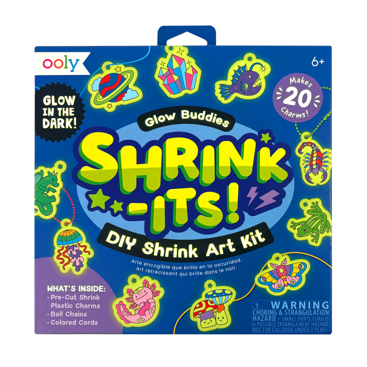 Ooly Shrink-Its!: D.I.Y. Shrink Art Kit - Glow Buddies (28 PC Set)