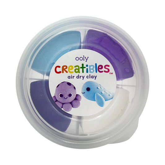 Ooly Creatibles D.I.Y. Air-Dry Clay Kit; Ocean BFFs (Set of 4)
