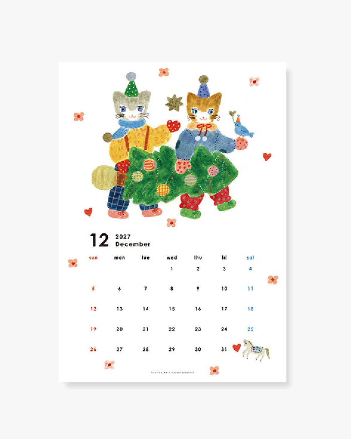 Wall Calendar; Aiko Fukawa 2027 | Her Winter Flowers