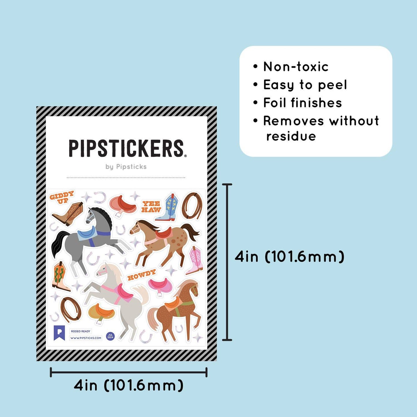 Pipsticks Sticker Sheet; Rodeo Ready