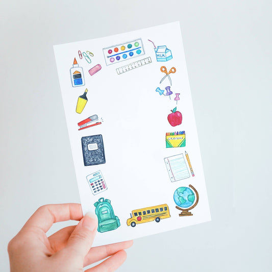 Memo Notepad; School Days By Natty Michelle Paperie