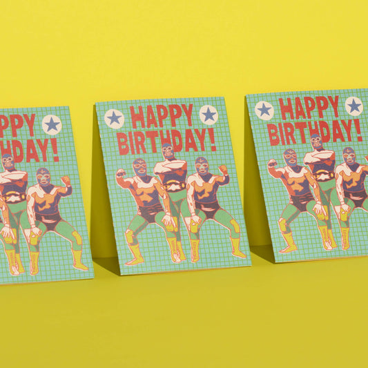 Birthday Card; Luchador