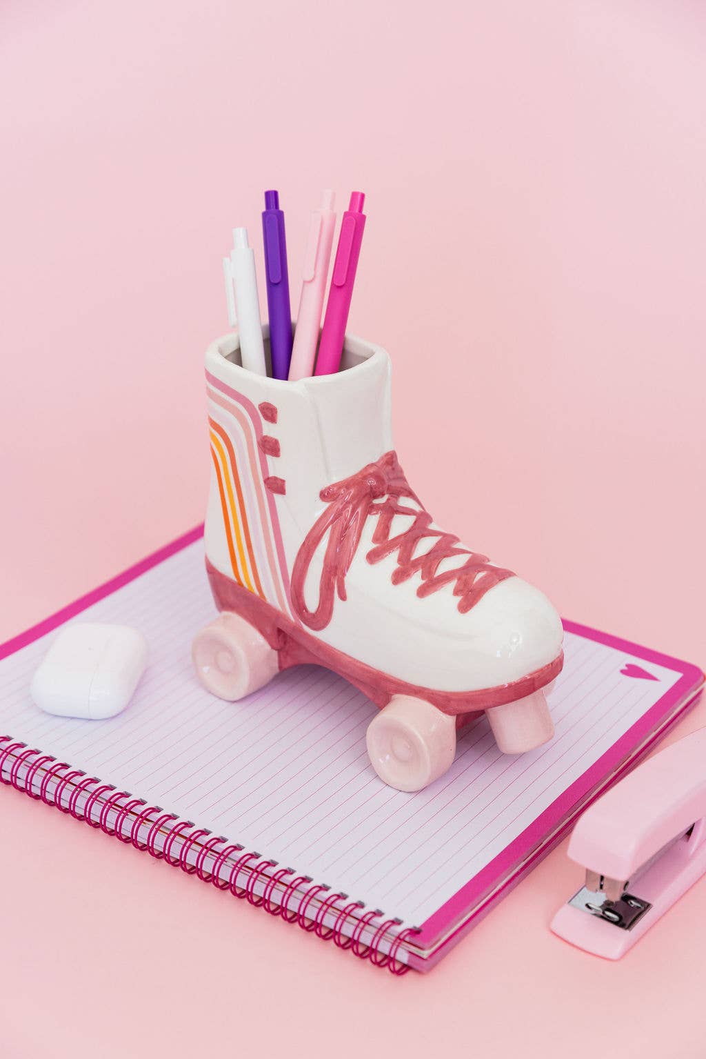 Ceramic Vase; Roller Skate