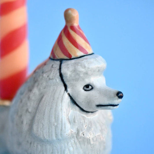 Camp Hollow Cake Topper; Poodle (Hand-Painted Porcelain)