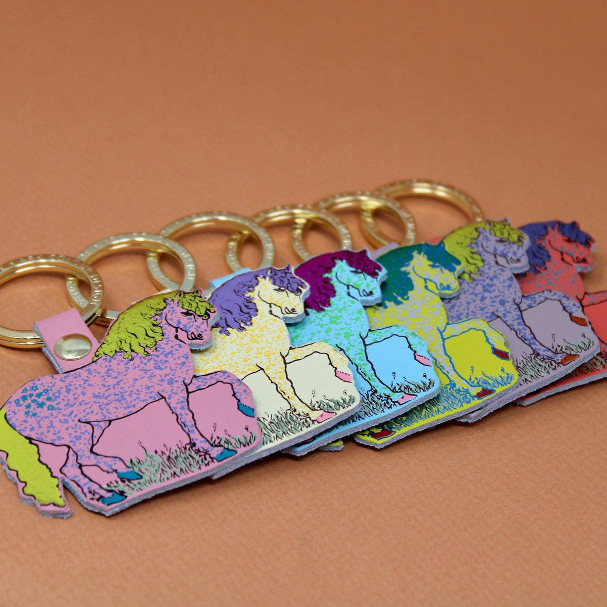 Leather Key Fob; Horse | Ark Colour Design