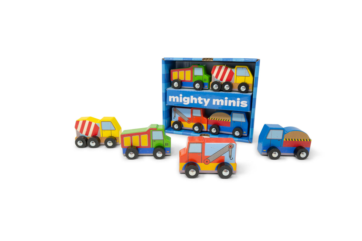 Wooden Toy; Construction Mighty Minis (Set of 4) | Jack Rabbit Creations