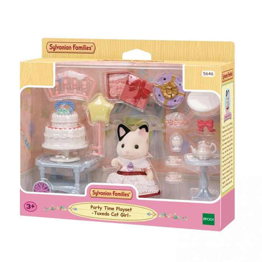 Calico Critters Party Time Playset - Tuxedo Cat Girl