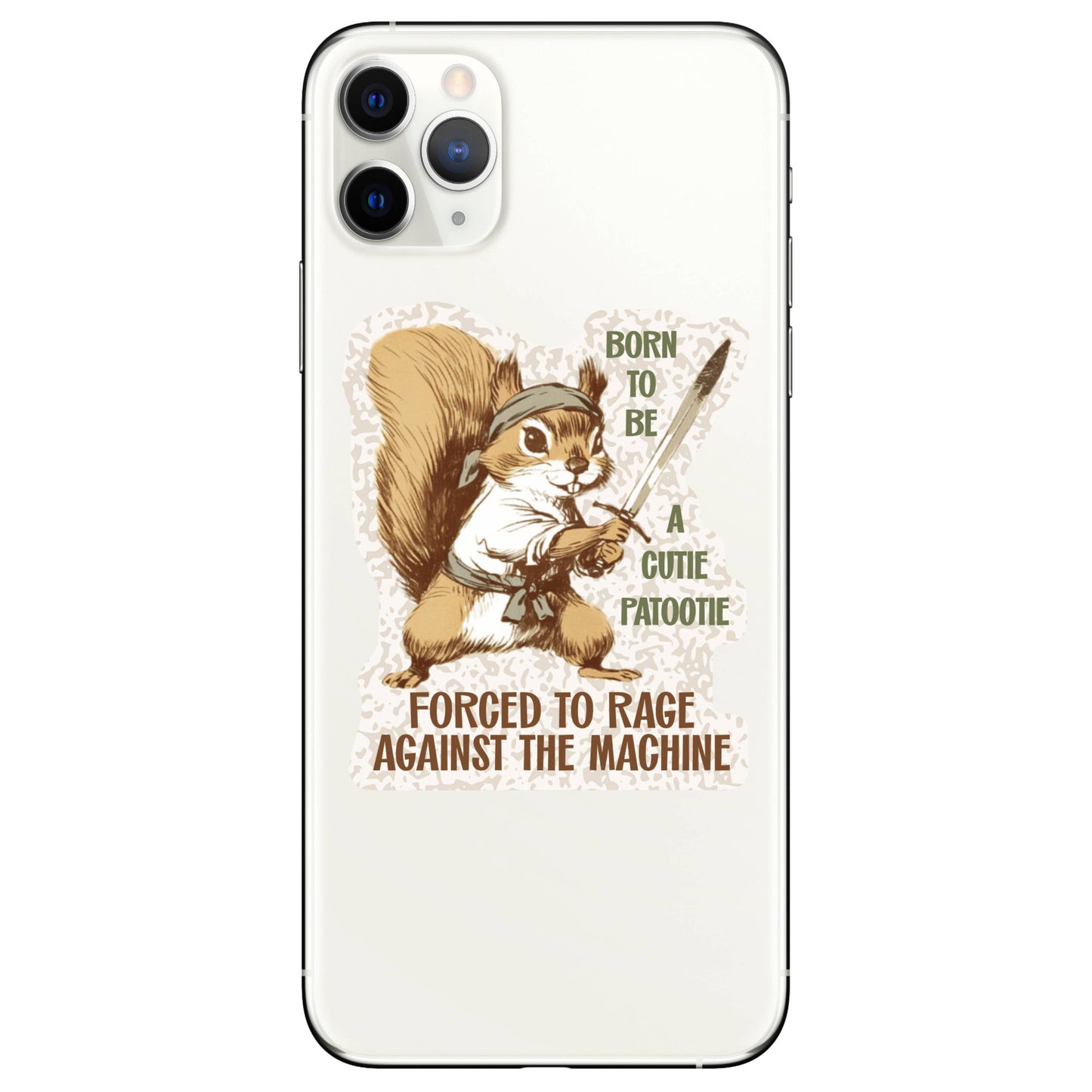 Vinyl Sticker; Cutie Patootie Rage (Funny Squirrel High Quality)