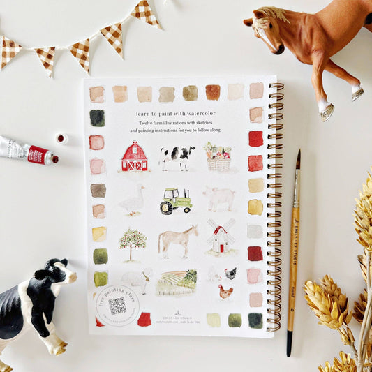 Watercolor Workbook; Farm By Emily Lex