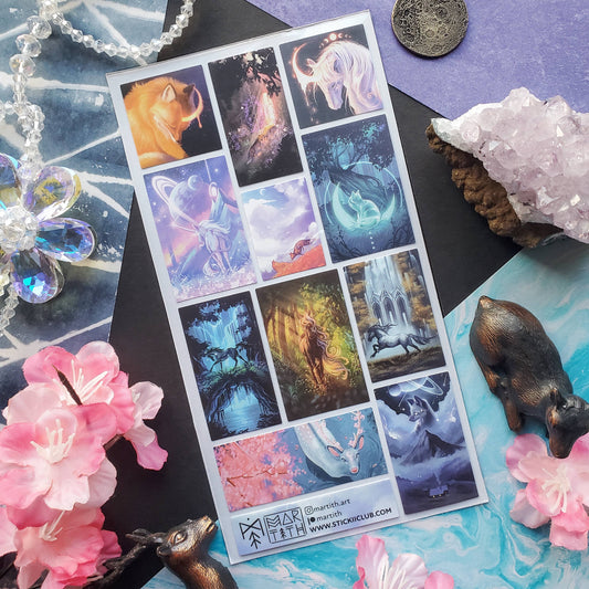 Stickii Sticker Sheet; Celestial Creatures
