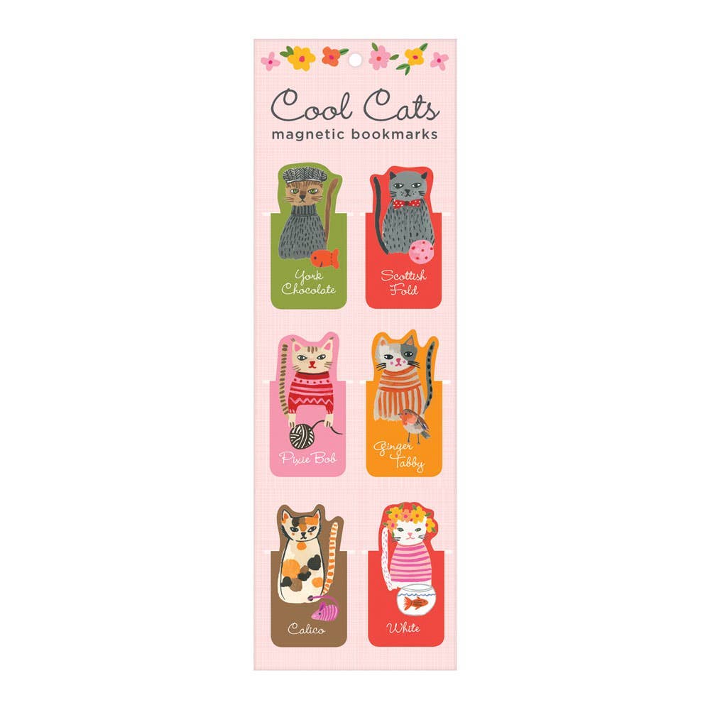 Magnetic Bookmarks; Cool Cats (6 Die-Cut Magnetic Bookmarks)
