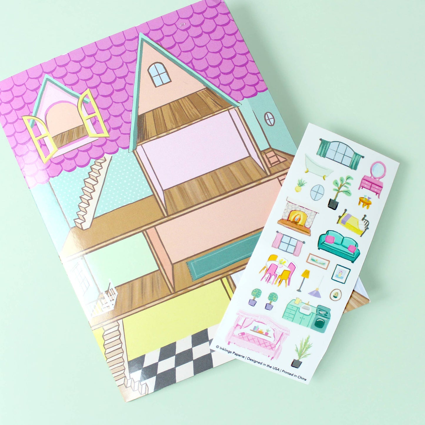 Sticker Scene Card; Dollhouse