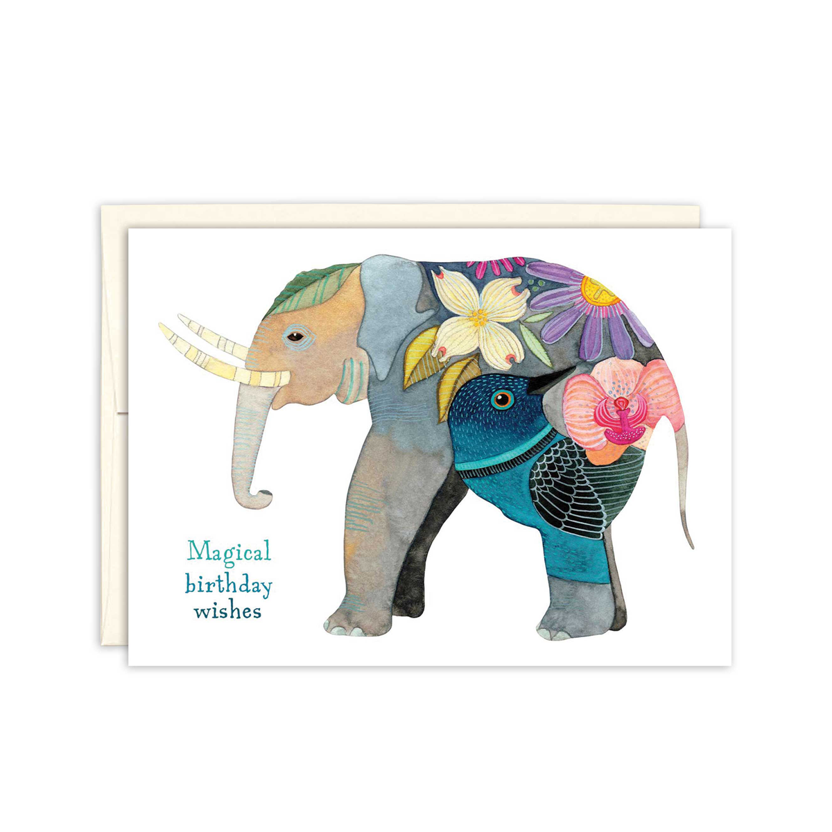 Birthday Card; Magical Wishes Elephant
