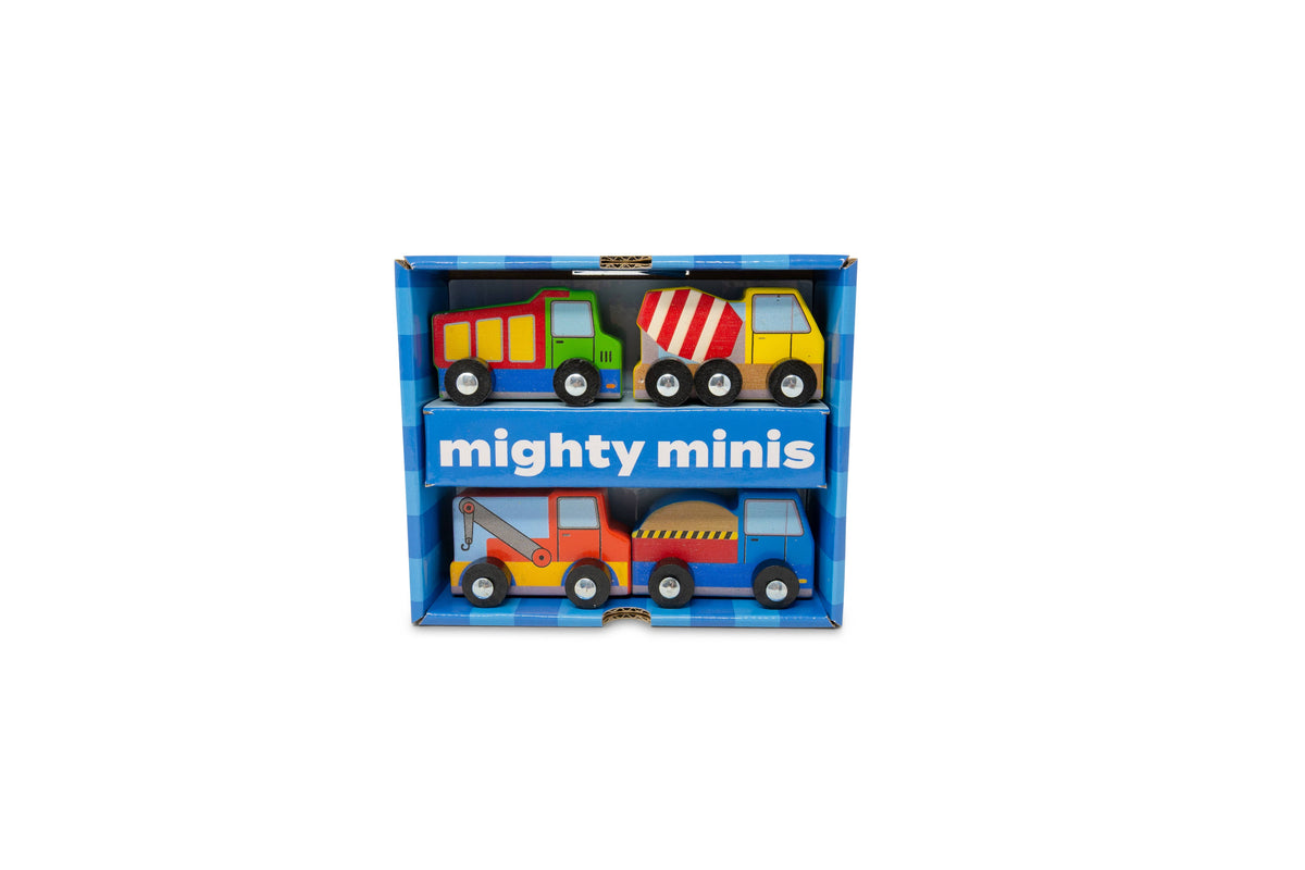 Wooden Toy; Construction Mighty Minis (Set of 4) | Jack Rabbit Creations