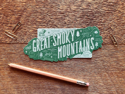 Vinyl Sticker; Great Smoky Mountains