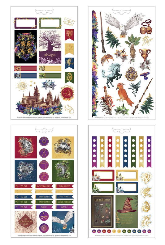 Sticker Set; Harry Potter Planner Stickers- Floral Hogwarts