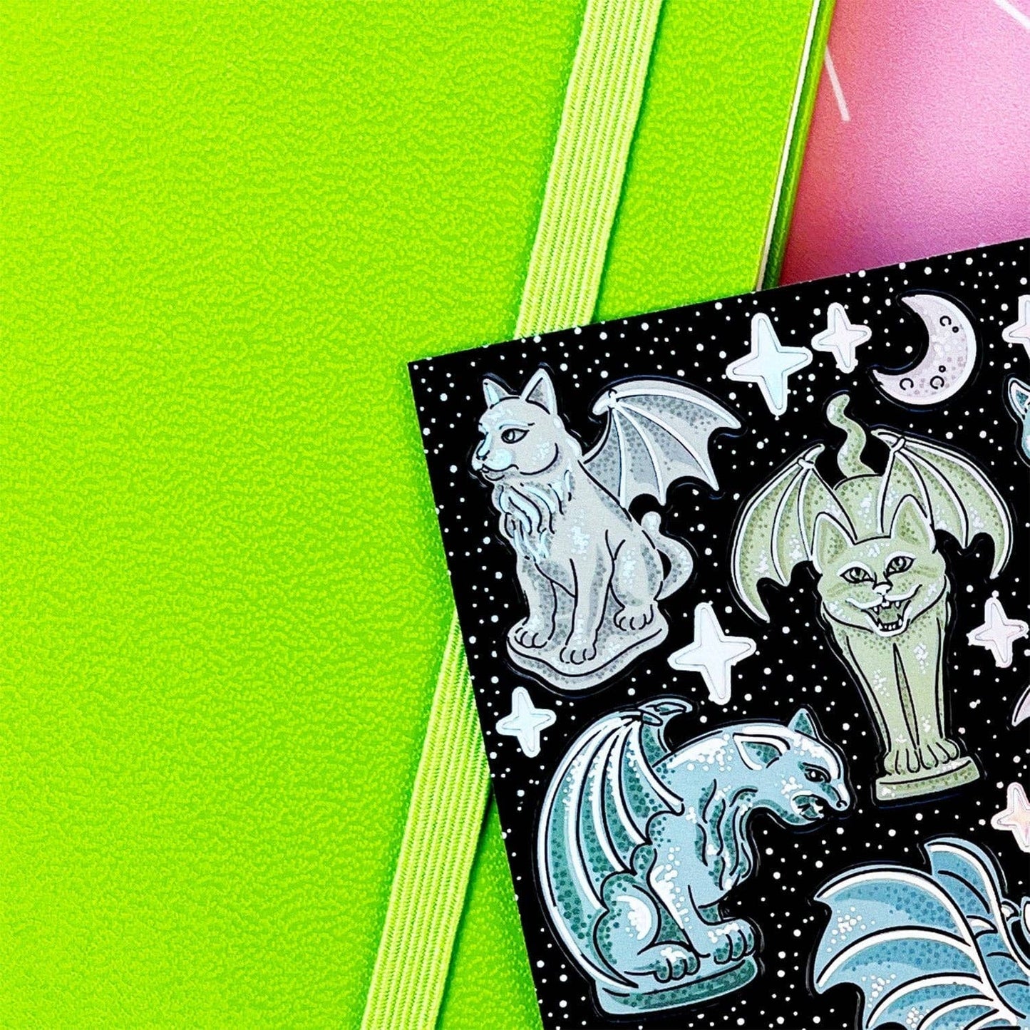 Pipsticks Sticker Sheet; Cathedral Cats