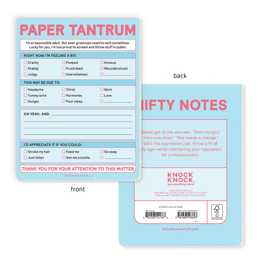 Nifty Notepad; Paper Tantrum (Pastel Blue, 50 Sheets)