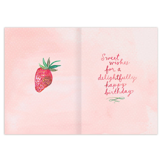 Birthday Card; Strawberry Cake
