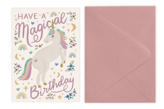 Birthday Card; Unicorn