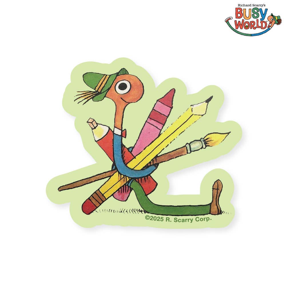 Vinyl Sticker; Richard Scarry® - Lowly Art Sticker