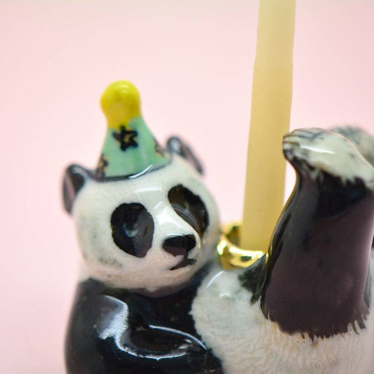 Camp Hollow Cake Topper; Panda (Hand-Painted Porcelain)