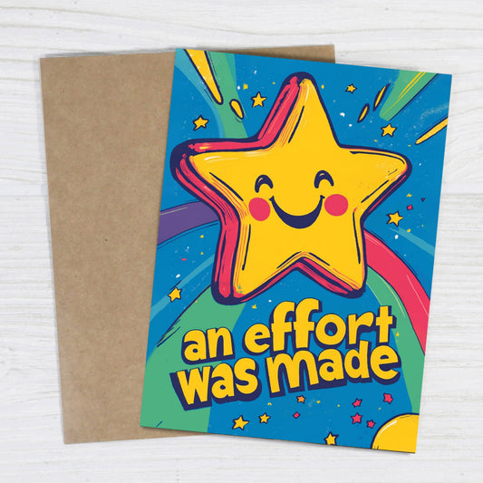 Thank You Card; An Effort Was Made (Funny Sarcastic)