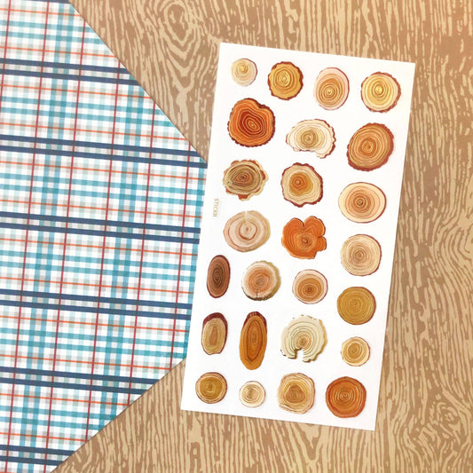 Stickii Sticker Sheet; Tree Rings