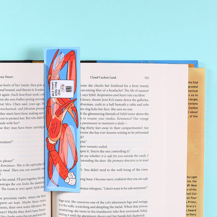 Bookmark; Crab Legs (Die Cut) By Humdrum Paper