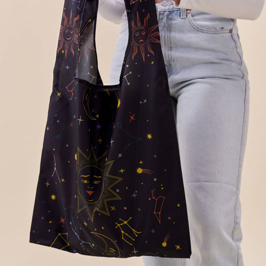 Original Duckhead Tote Bag; Zodiac Signs (Black, Eco Friendly, Upcycled)