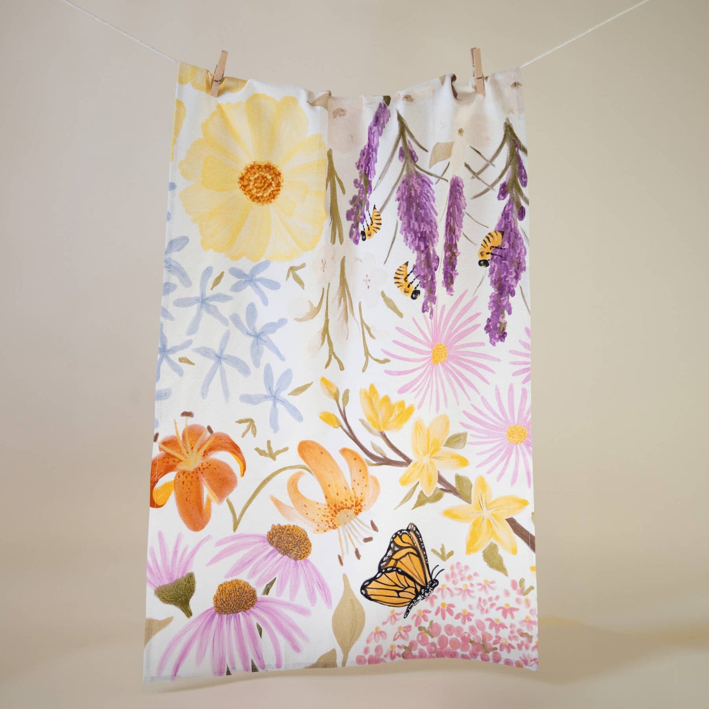 Tea Towel; Carolina Wildflower (100% cotton)