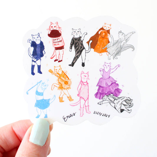 Vinyl Sticker; Eras Cats