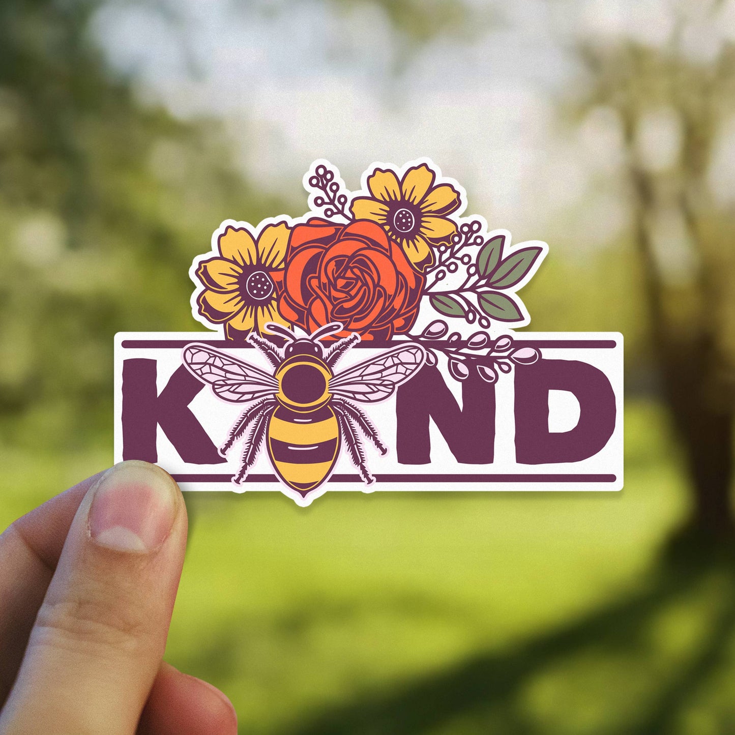 Vinyl Sticker; Bee Kind