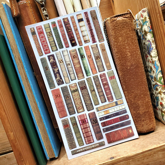 Stickii Sticker Sheet; Gilded Books