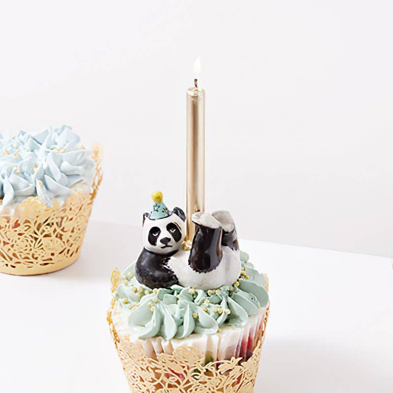 Camp Hollow Cake Topper; Panda (Hand-Painted Porcelain)