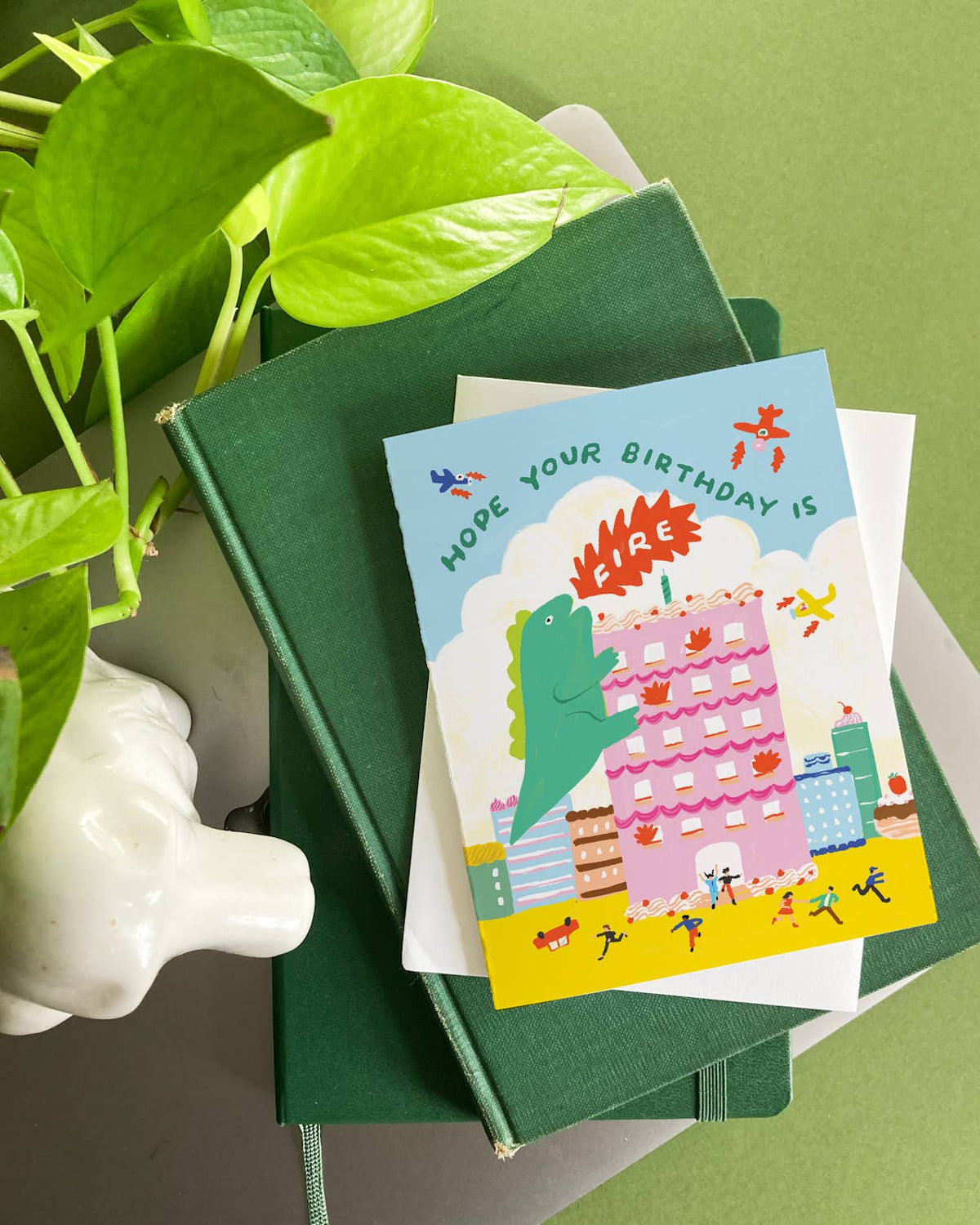 Birthday Card; Godzilla Fire (Funny Pop Culture)