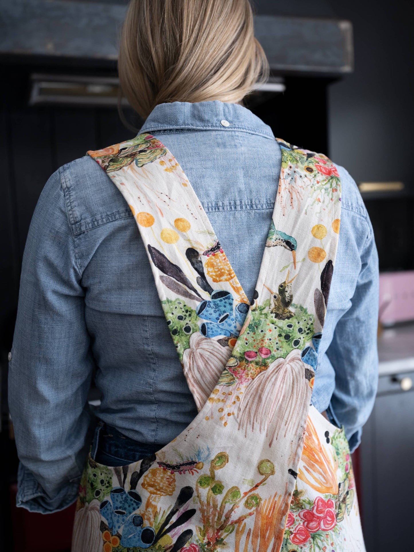 Pinafore Apron; Lichen Jungle By BETSY OLMSTED
