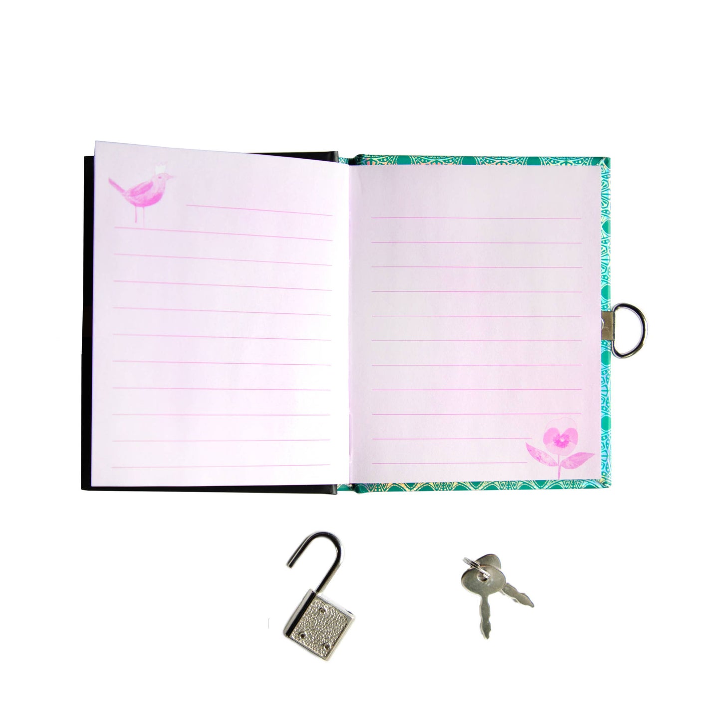 Eeboo Very Small Journal; Claire Assortment (Lock Journal)