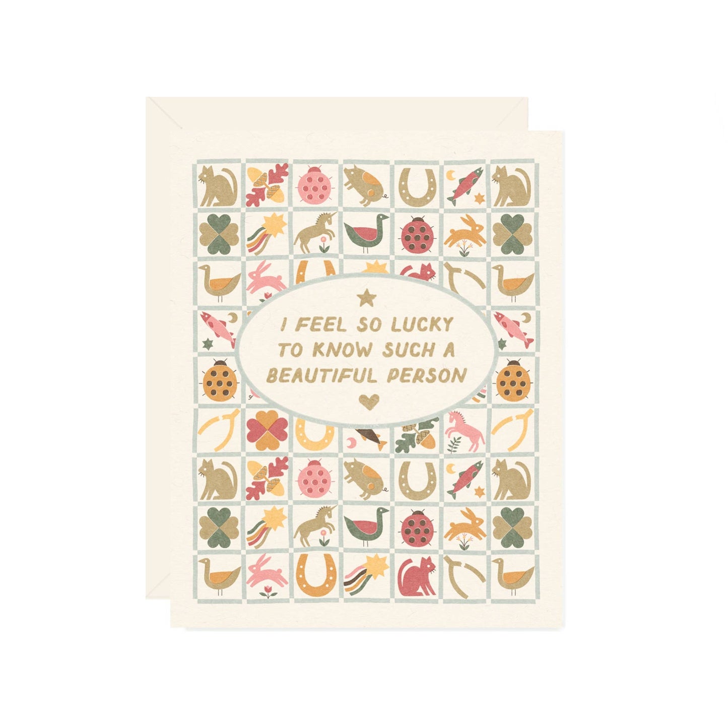 Friendship Card; Lucky Quilt