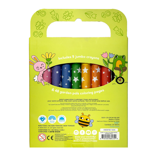 Carry-Along: Coloring Book Set - Garden Pals (10 PC Set)