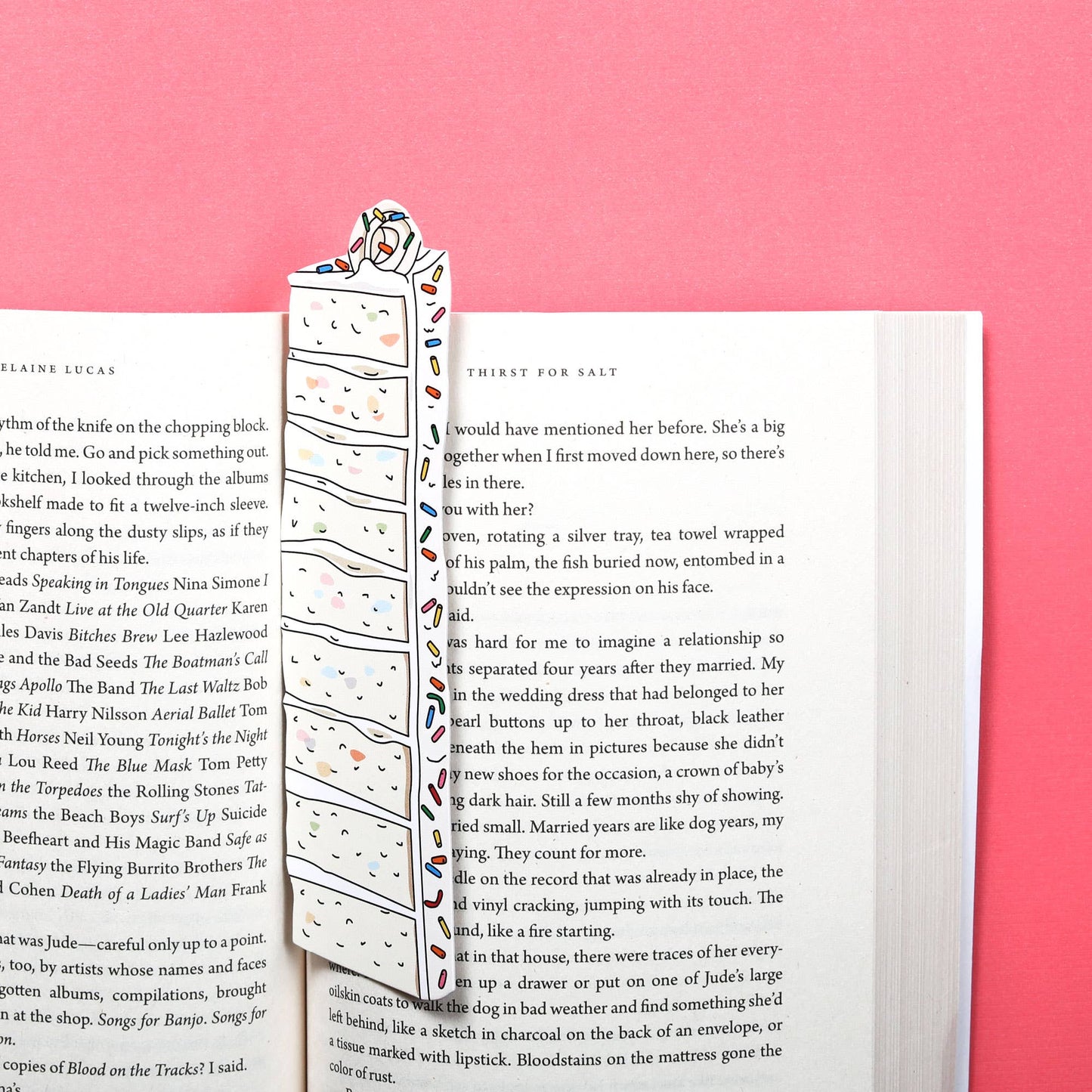Bookmark; Sprinkle Cake Slice (Die Cut) By Humdrum Paper