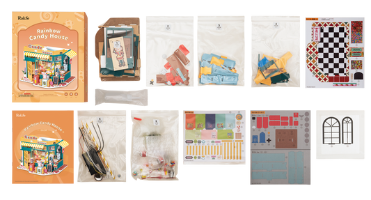 DIY Miniature House Kit: Rainbow Candy House