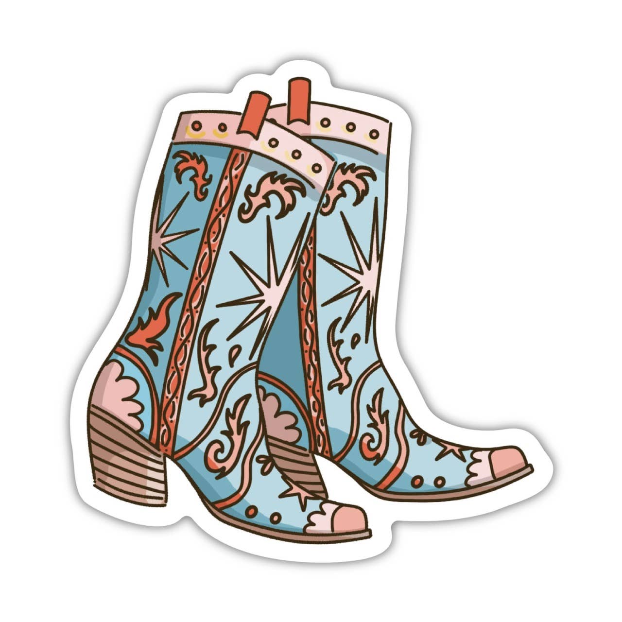 Vinyl Sticker; Cowgirl Boots