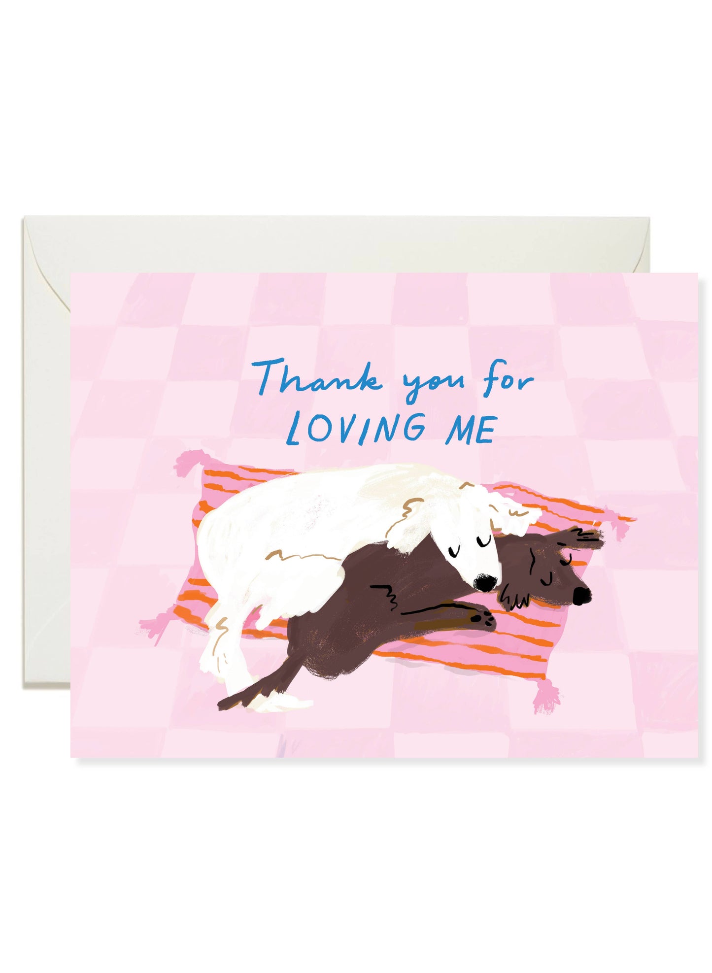 Love Card; Snuggle Dogs (Cute Puppy Love Greeting Card)
