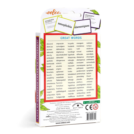 Eeboo Flash cards: 100 great words