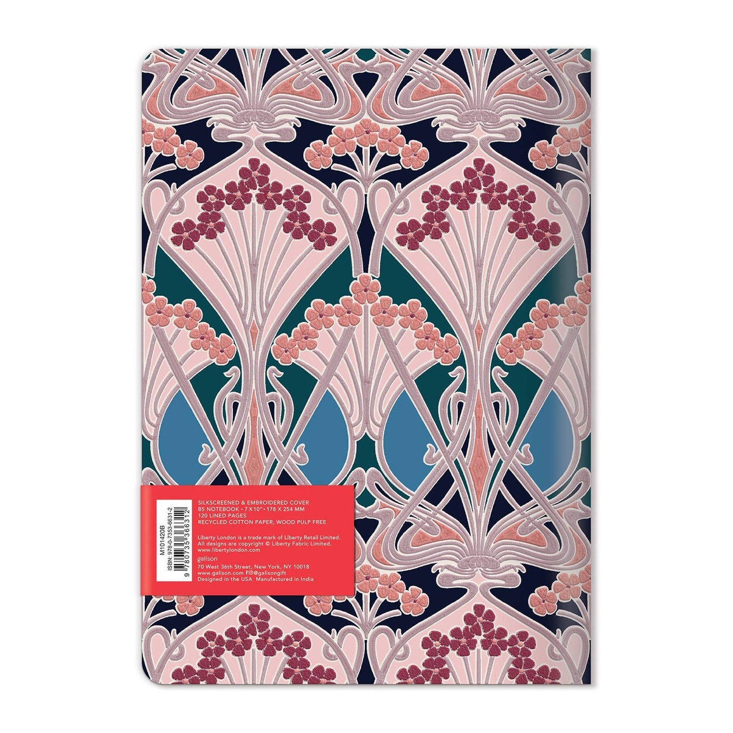 Journal; Liberty Ianthe (Handmade Embroidered)