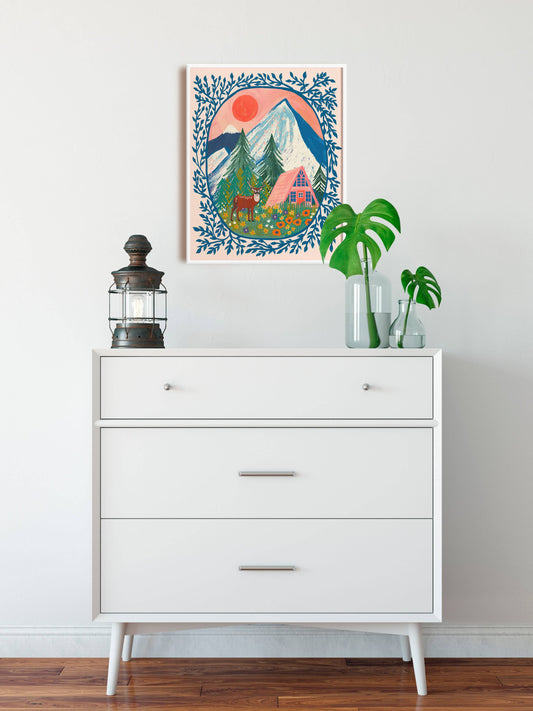 Art Print; Into the Wilderness (10 x 8) By Dream Folk Studio